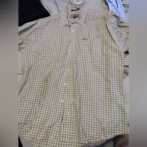 Tan extra large champs short sleeve button up